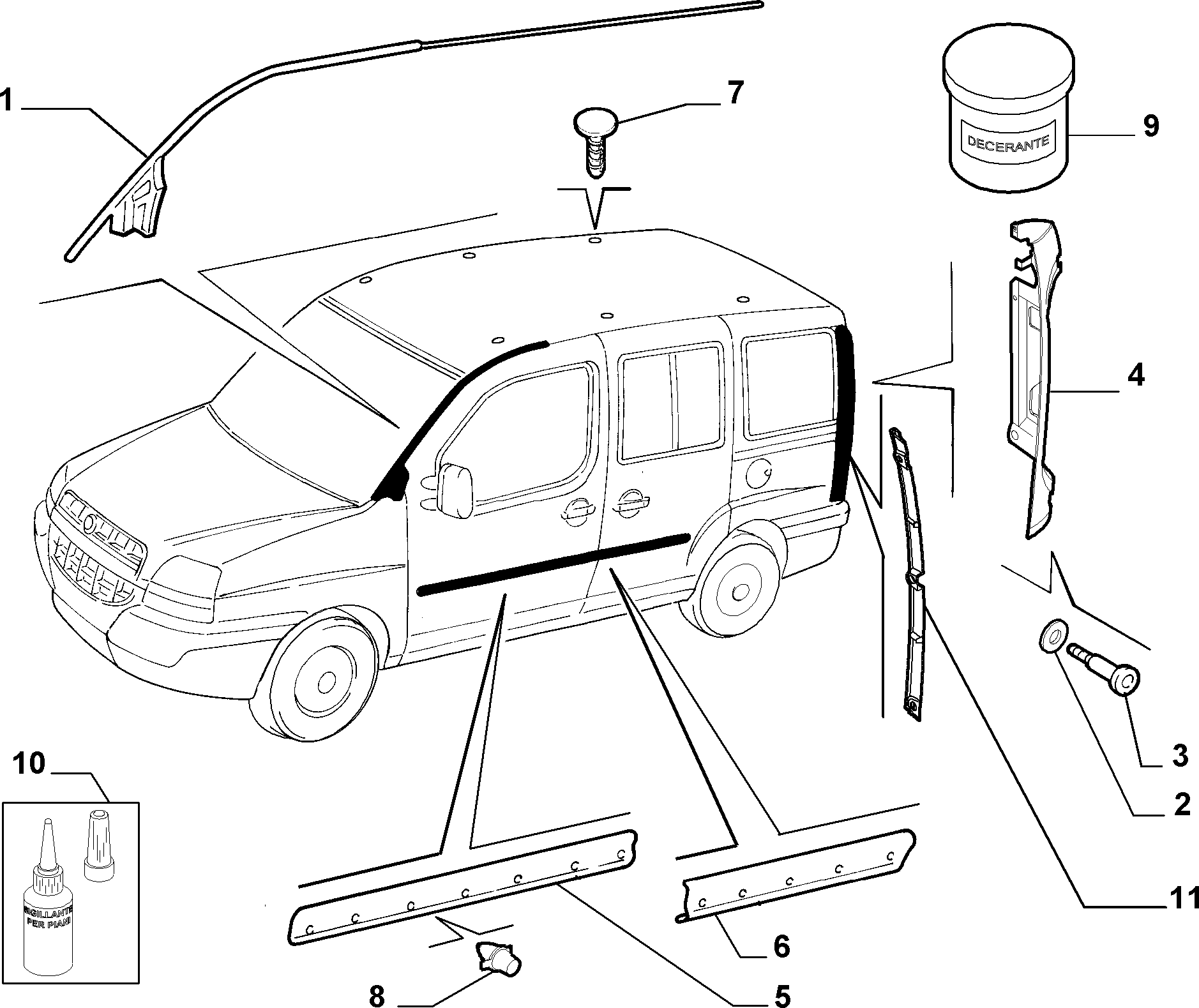 FIAT 735417816 - Облицювання / захисна накладка, двері autocars.com.ua