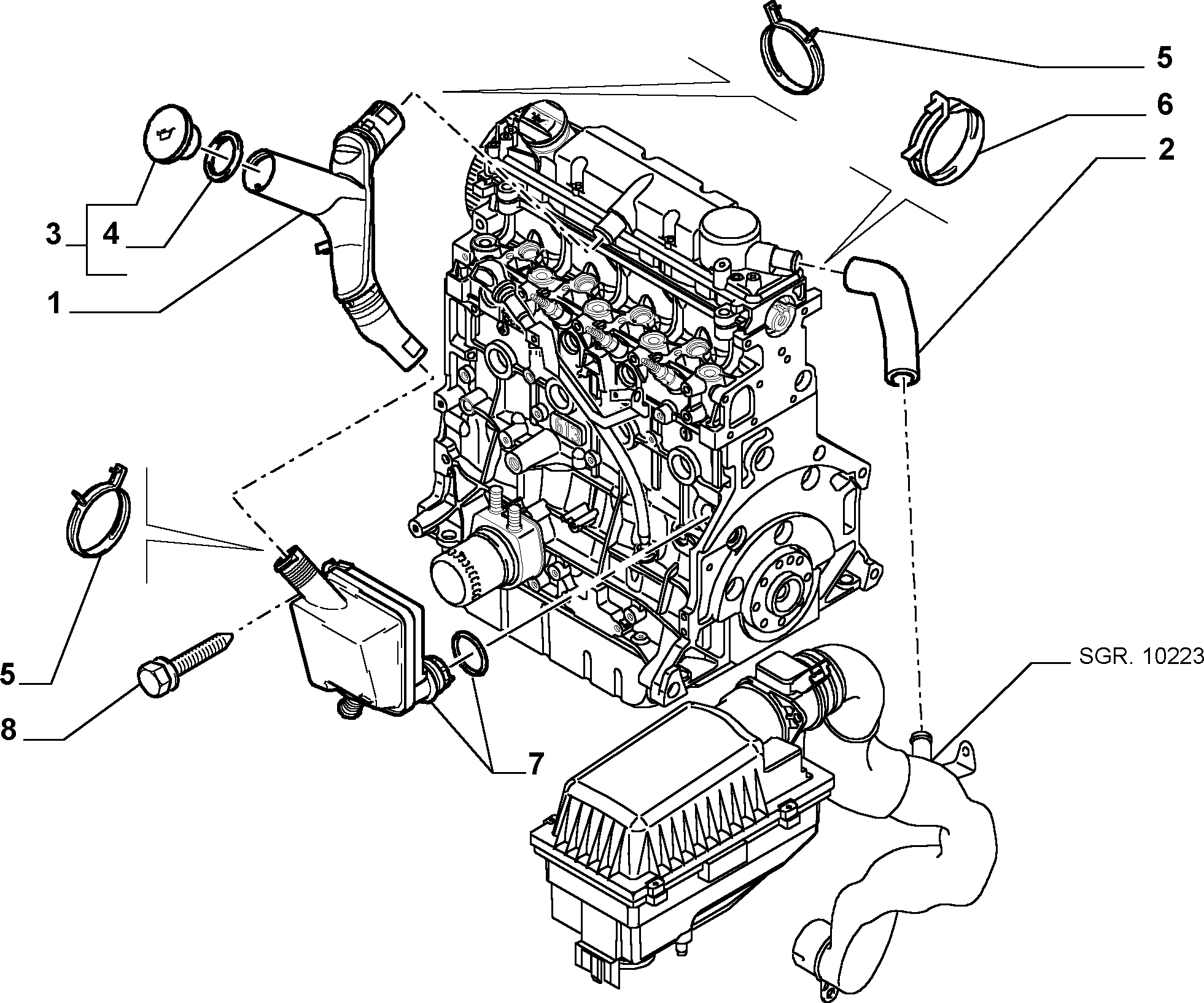 FIAT 1479938080 - Масляний шланг autocars.com.ua