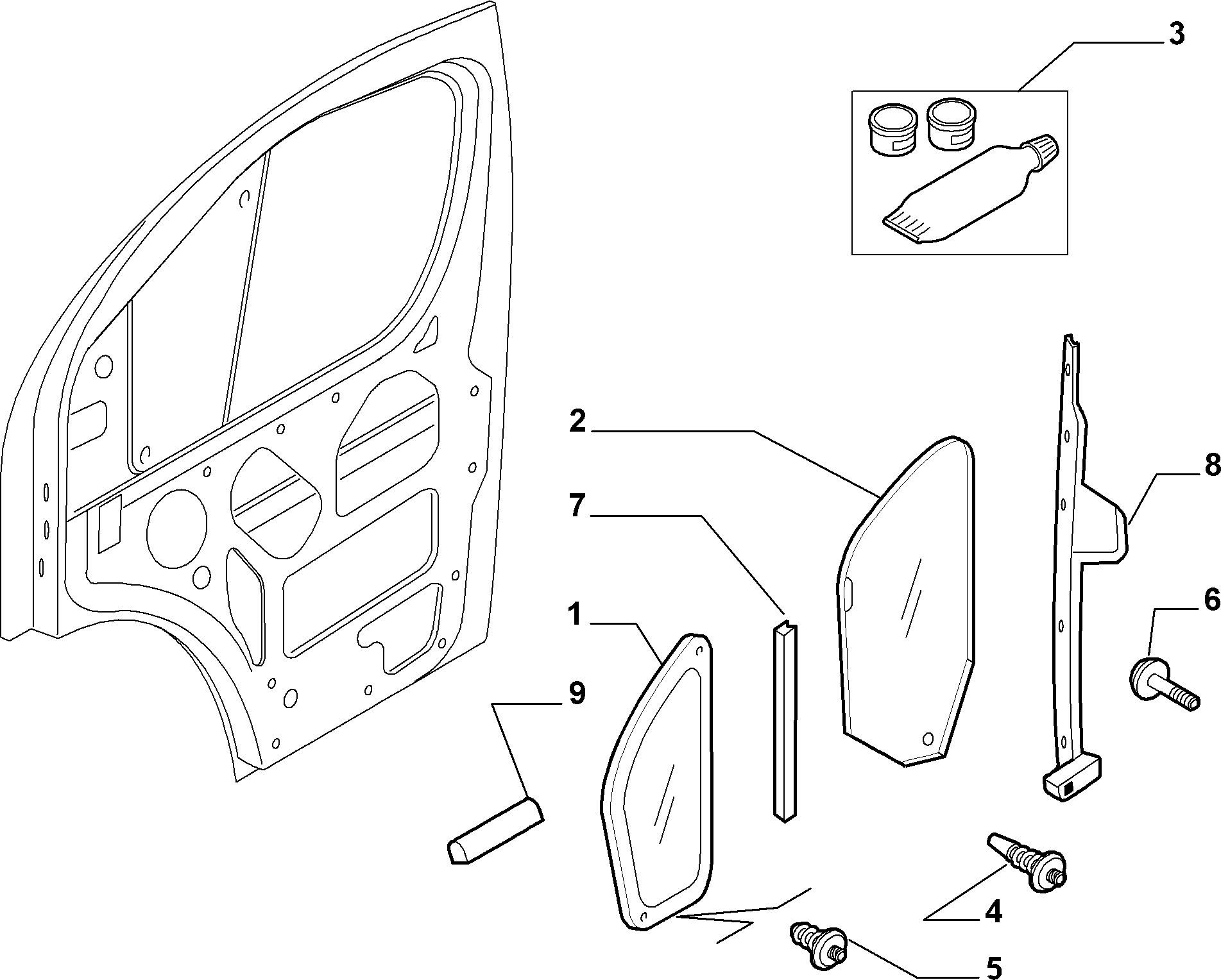 FIAT 7175 1341 - Боковое стекло avtokuzovplus.com.ua