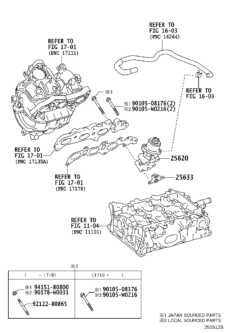 TOYOTA 25620-40030 - Клапан повернення ОГ autocars.com.ua