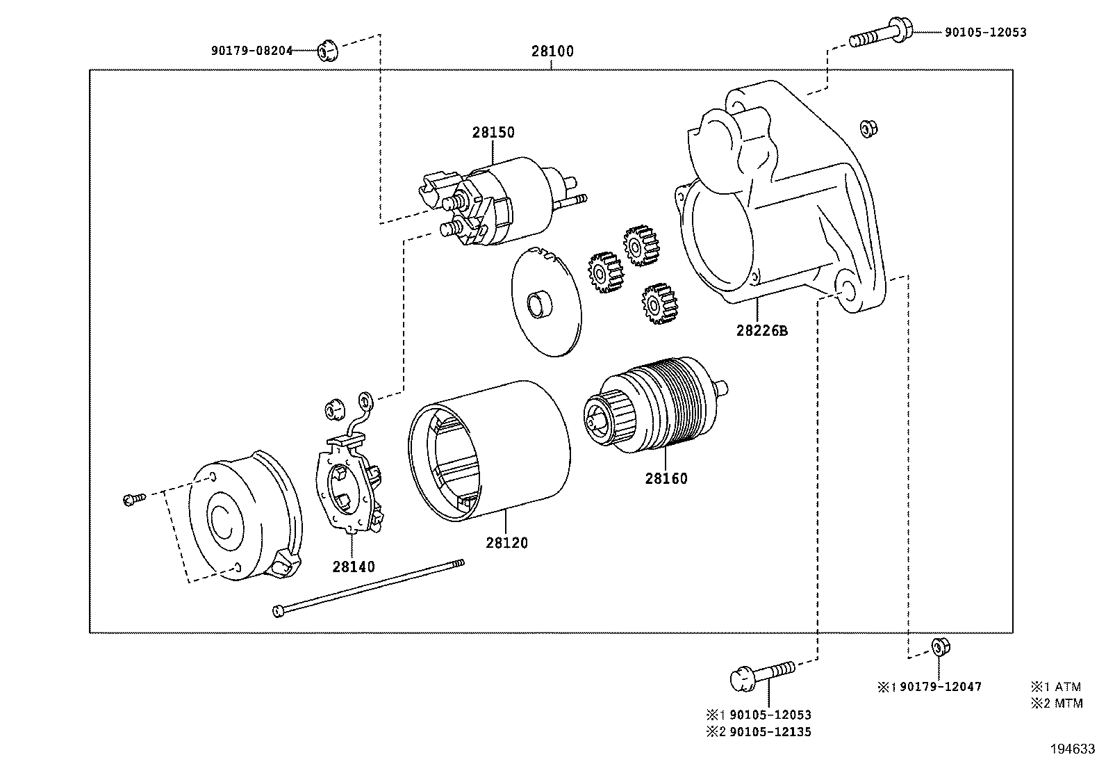 TOYOTA 28100-30051 - Стартер autocars.com.ua