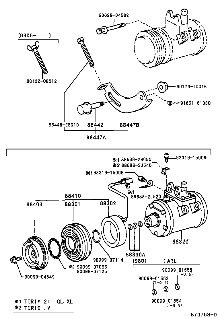 TOYOTA 88320-28160 - Компресор, кондиціонер autocars.com.ua