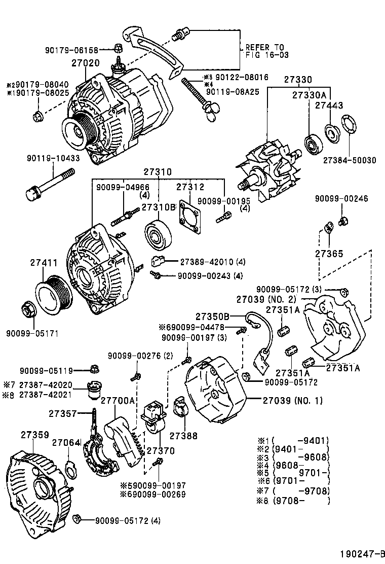 TOYOTA 2737035060 - Кронштейн, вугільна щітка autocars.com.ua