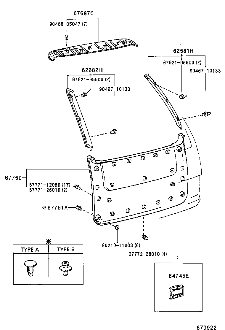 Zekkert BE-2351 - Клипса крепёжная General Motors  Toyota миним. кол-во заказа 10 шт autodnr.net