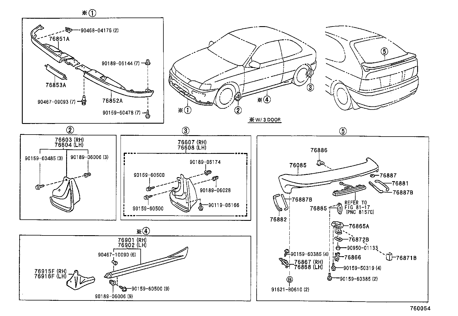 TOYOTA 9018906174 - Зажим, молдинг / защитная накладка avtokuzovplus.com.ua