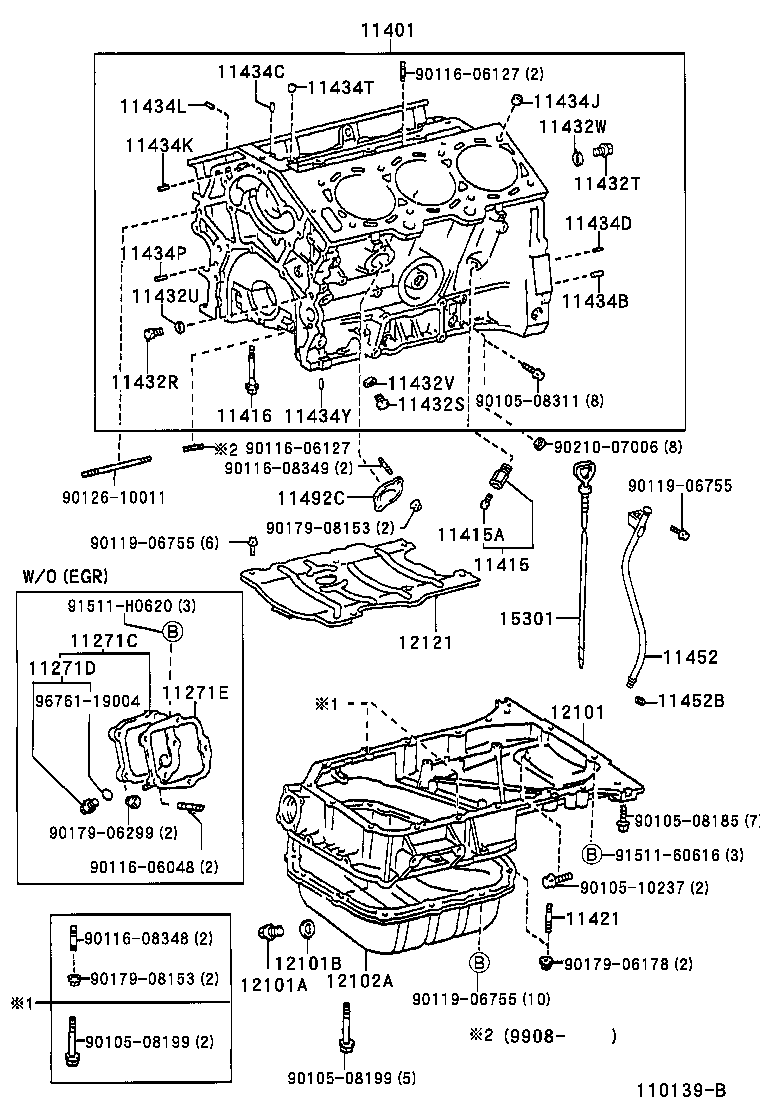 TOYOTA 9011608348 - Болт, випускний колектор autocars.com.ua