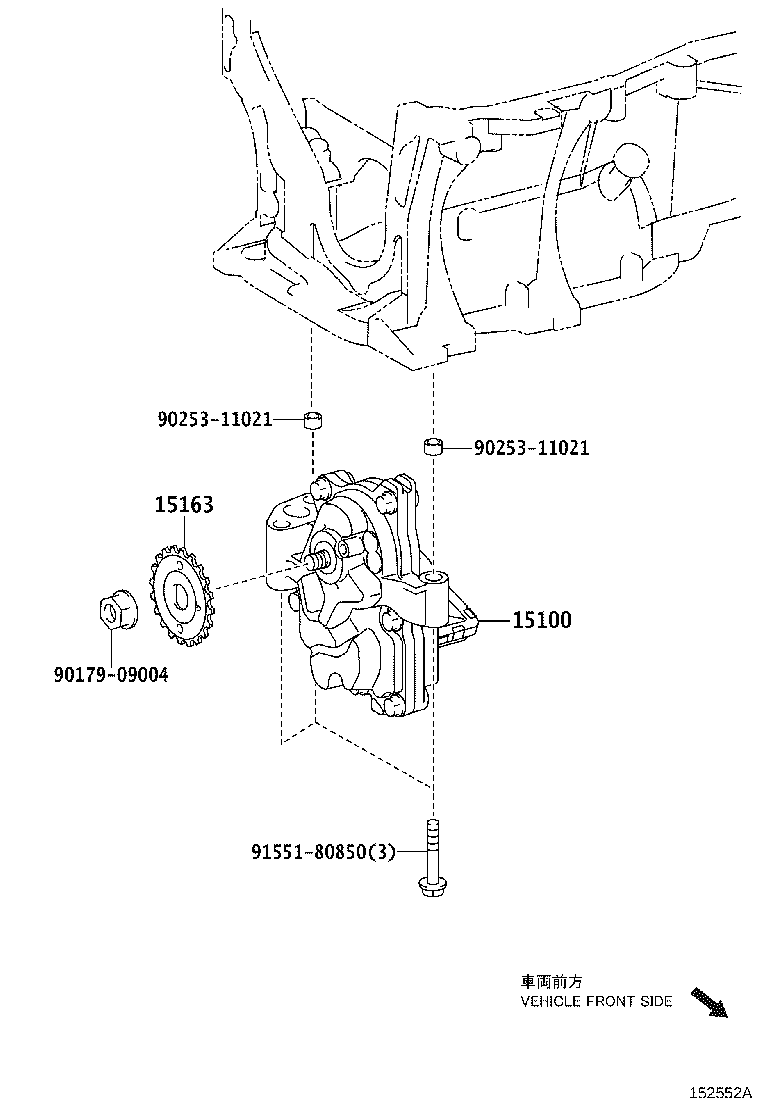 TOYOTA 15100-37021 - Масляний насос autocars.com.ua