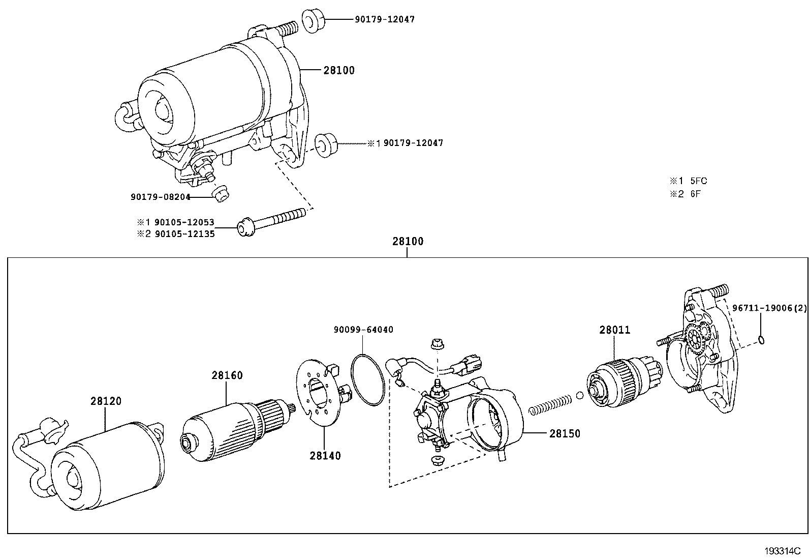 TOYOTA 28100-30071 - Стартер avtokuzovplus.com.ua