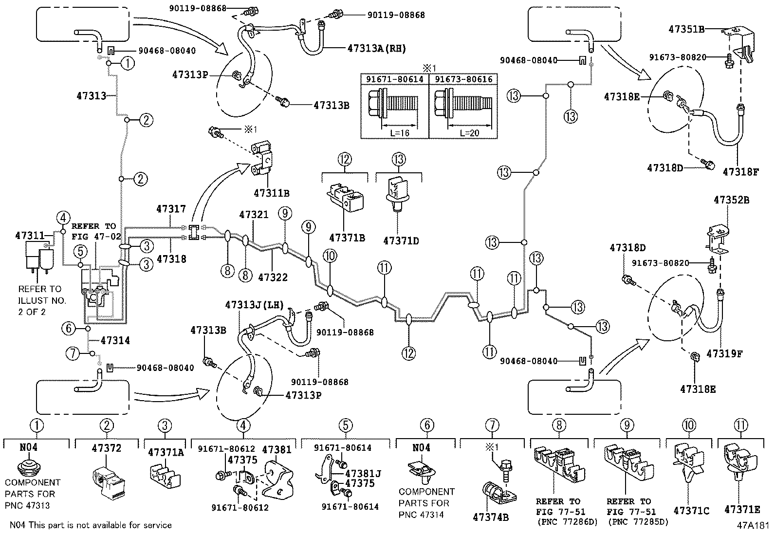 TOYOTA 9094702G85 - Тормозной шланг avtokuzovplus.com.ua