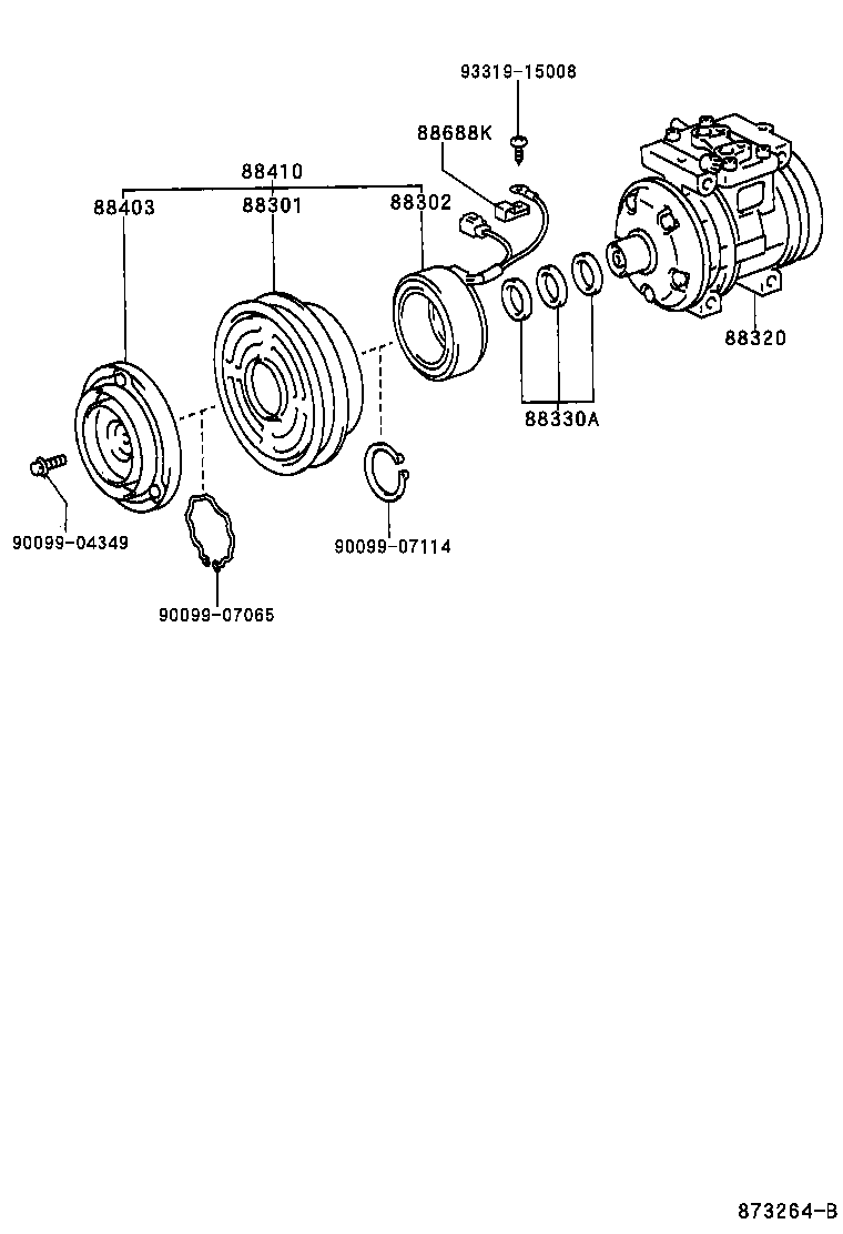 TOYOTA 88320-35670 - Компресор, кондиціонер autocars.com.ua