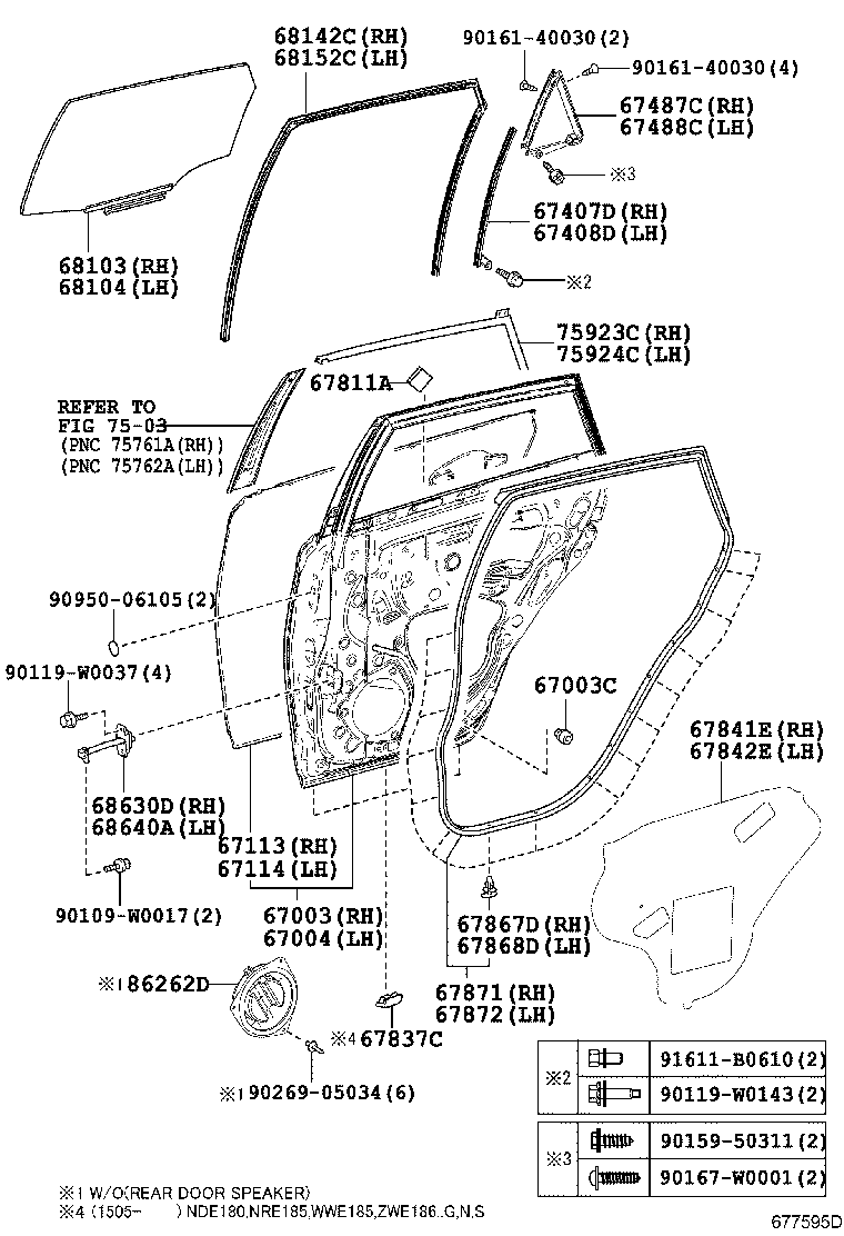 TOYOTA 6810302350 - Боковое стекло avtokuzovplus.com.ua