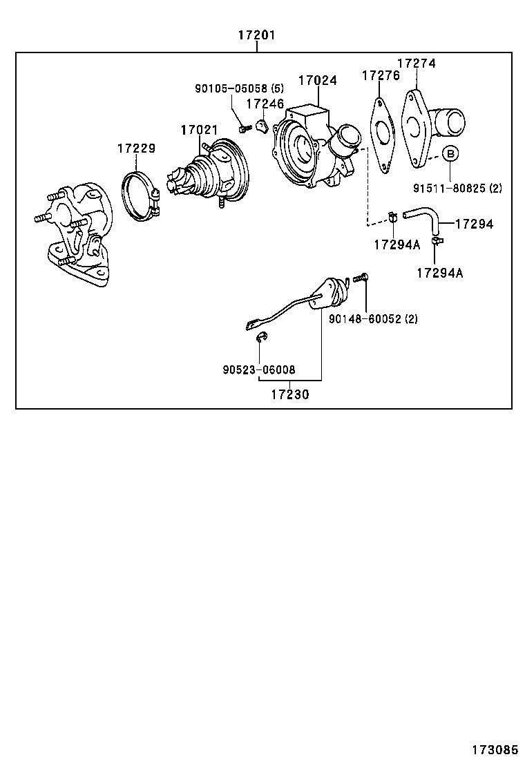 TOYOTA 17201-27060 - Компресор, наддув autocars.com.ua