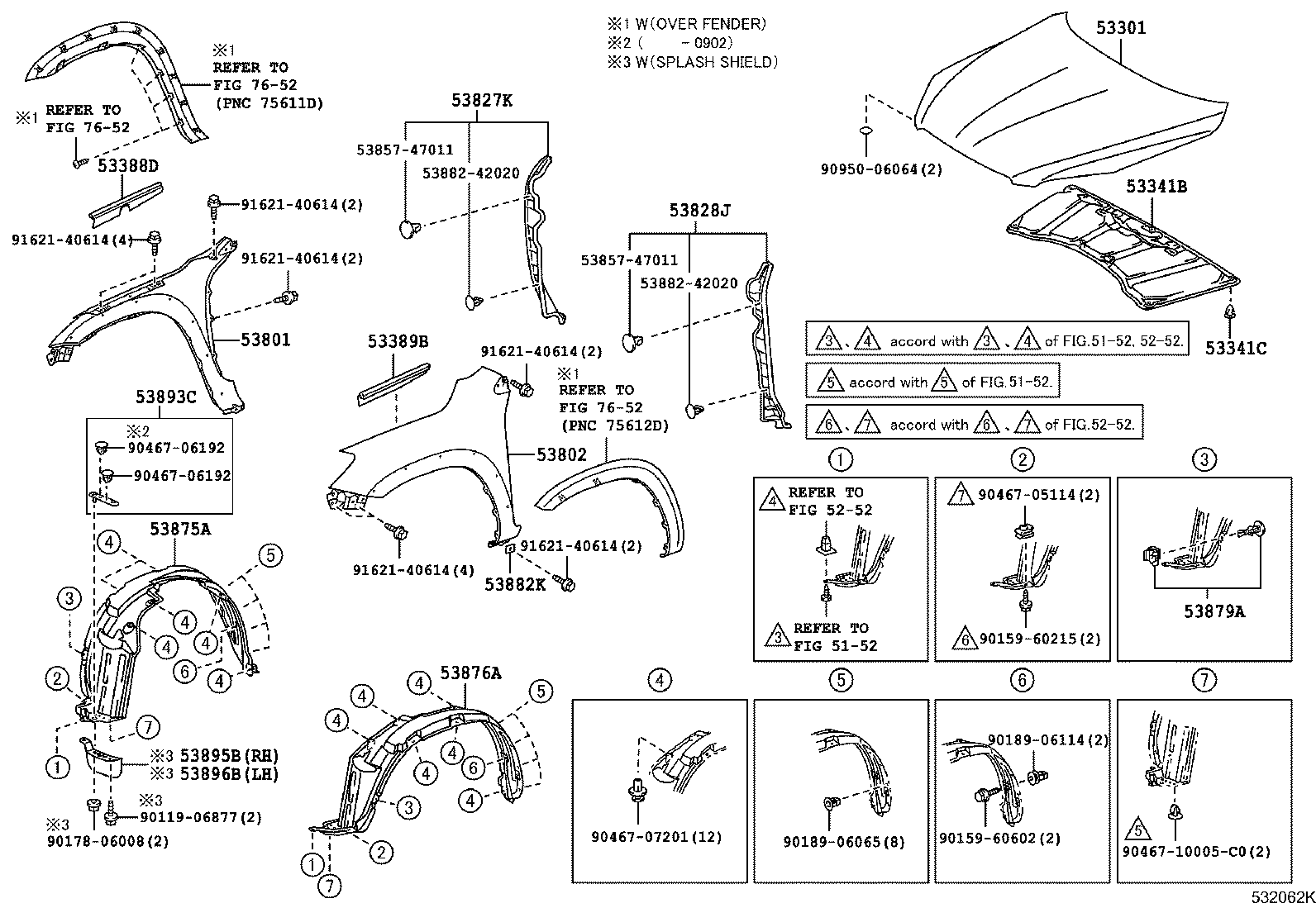 TOYOTA 5387542071 - Обшивка, колісна ніша autocars.com.ua