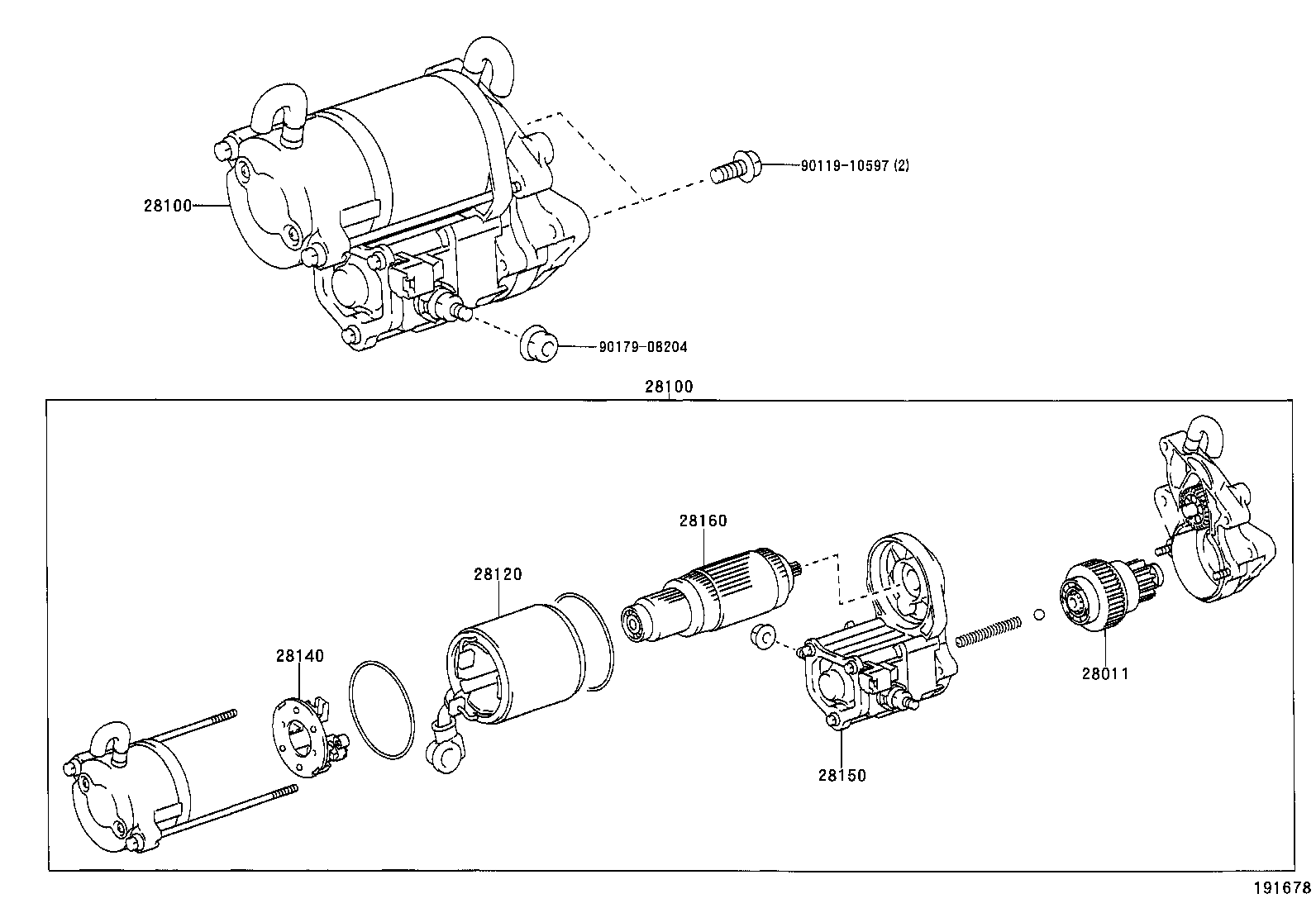 TOYOTA 2810050101 - Стартер autocars.com.ua