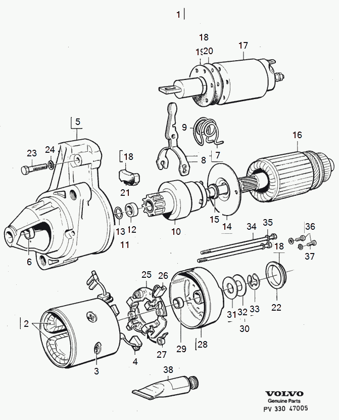 Volvo 1306503 - Стартер autocars.com.ua