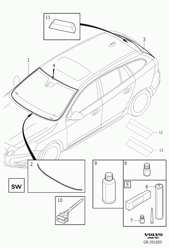 Volvo 31218014 - Заднє скло autocars.com.ua