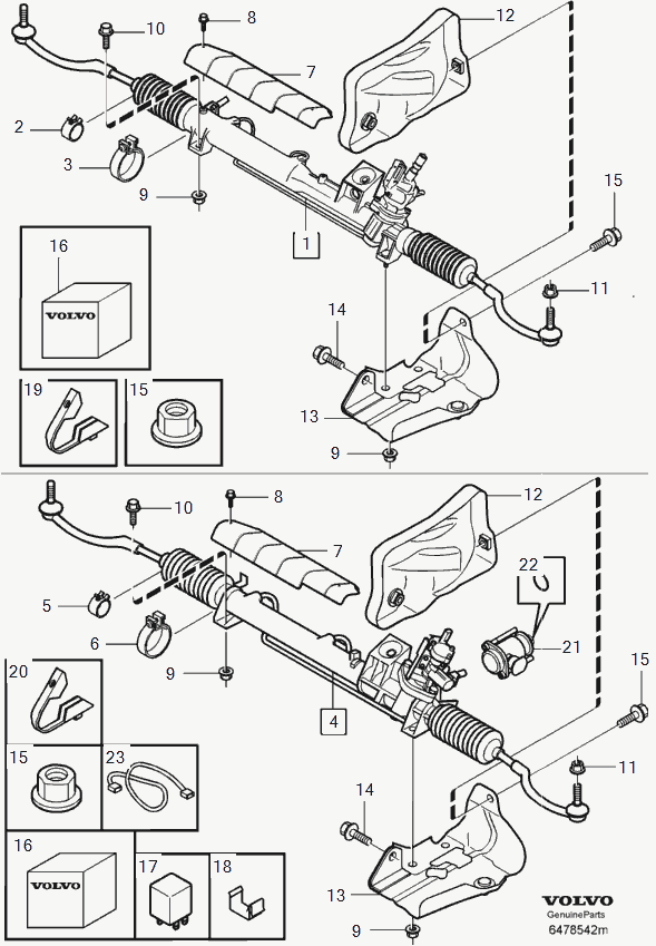 Volvo 36050369 - Рулевой механизм, рейка avtokuzovplus.com.ua