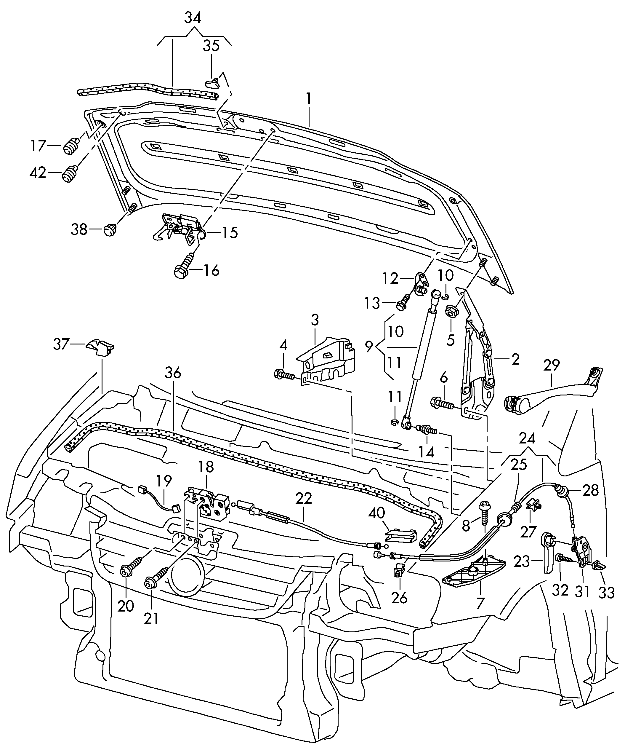 VW 1T0823359C - Газова пружина, кришка багажник autocars.com.ua