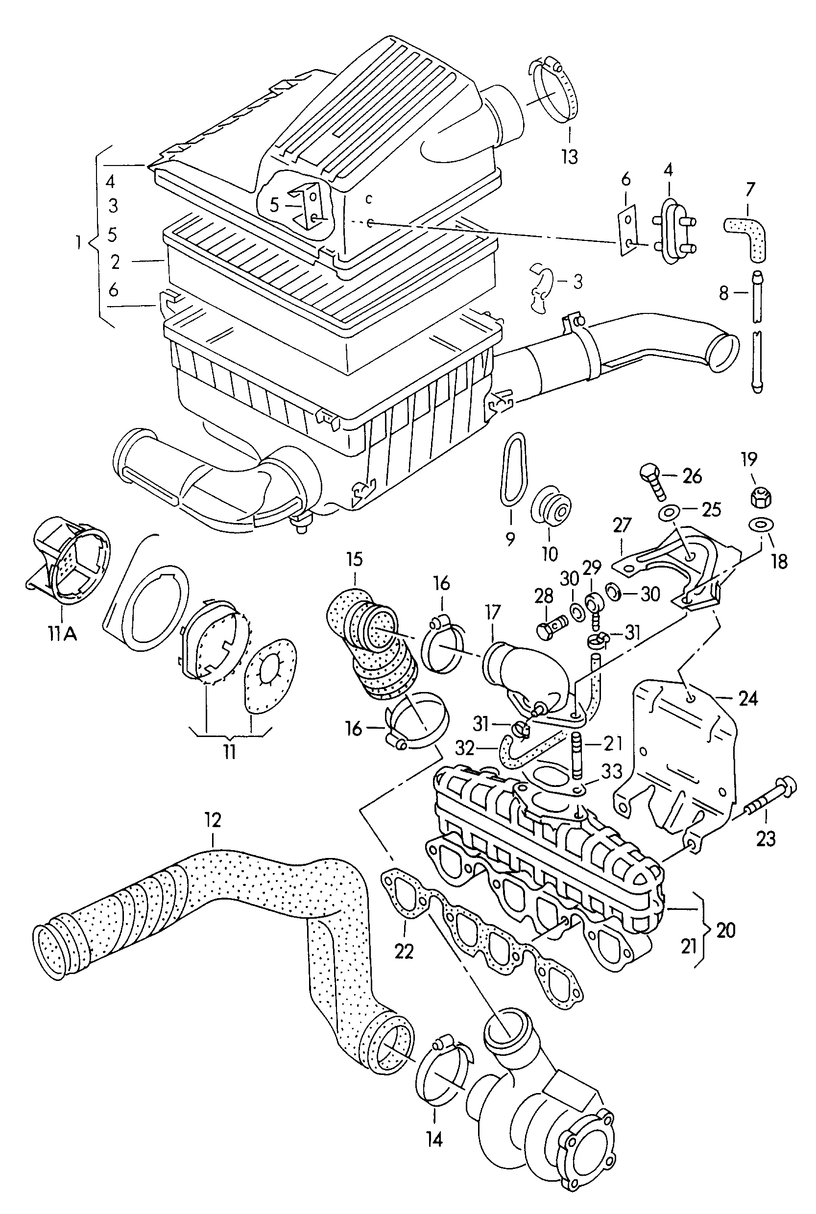 VW 028129628 - Трубка, нагнетание воздуха avtokuzovplus.com.ua