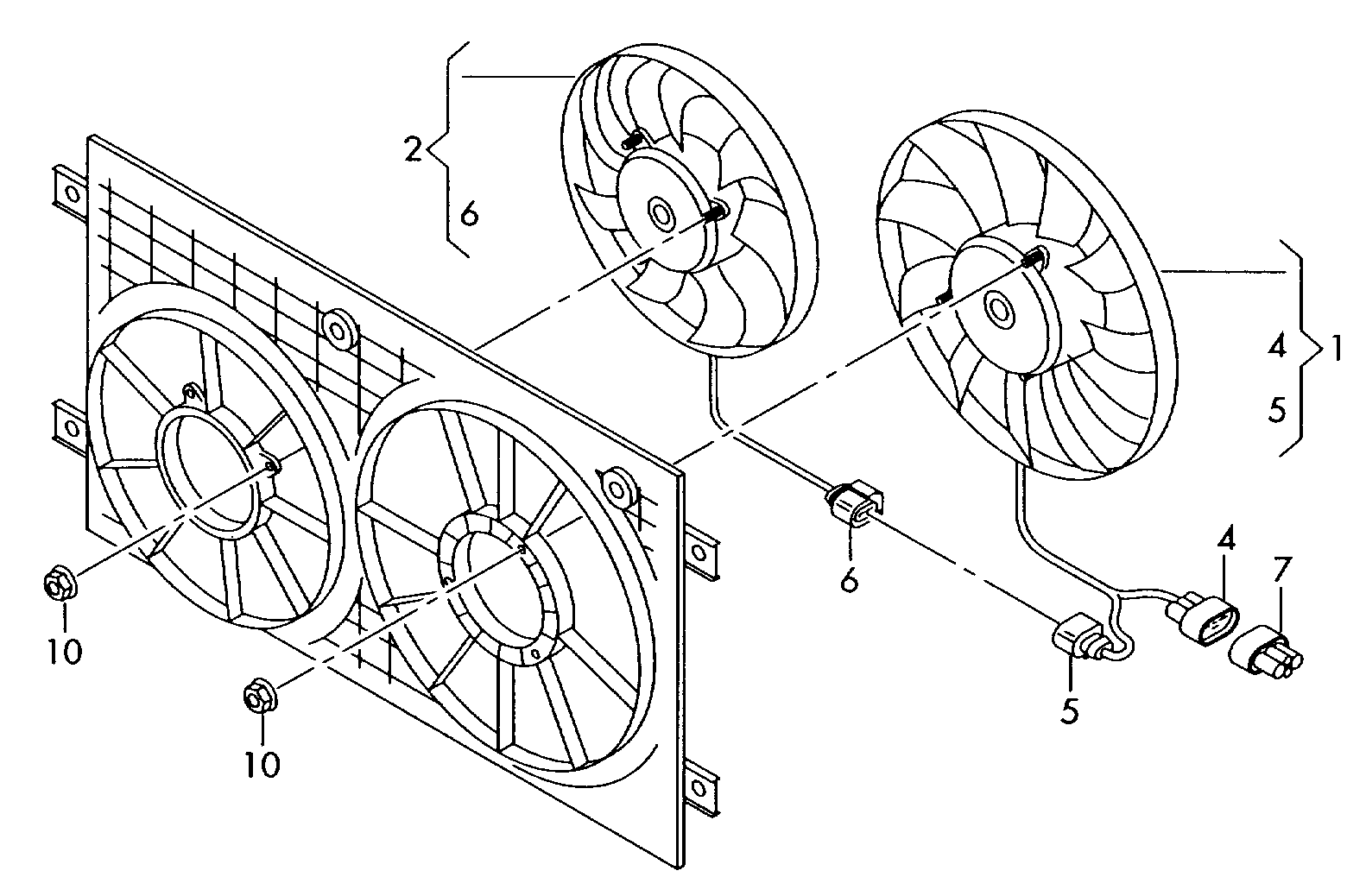 ERA 352061 - 352061 Вентилятор охлаждения радиатора- SKODA-VW 05-> левый autodnr.net