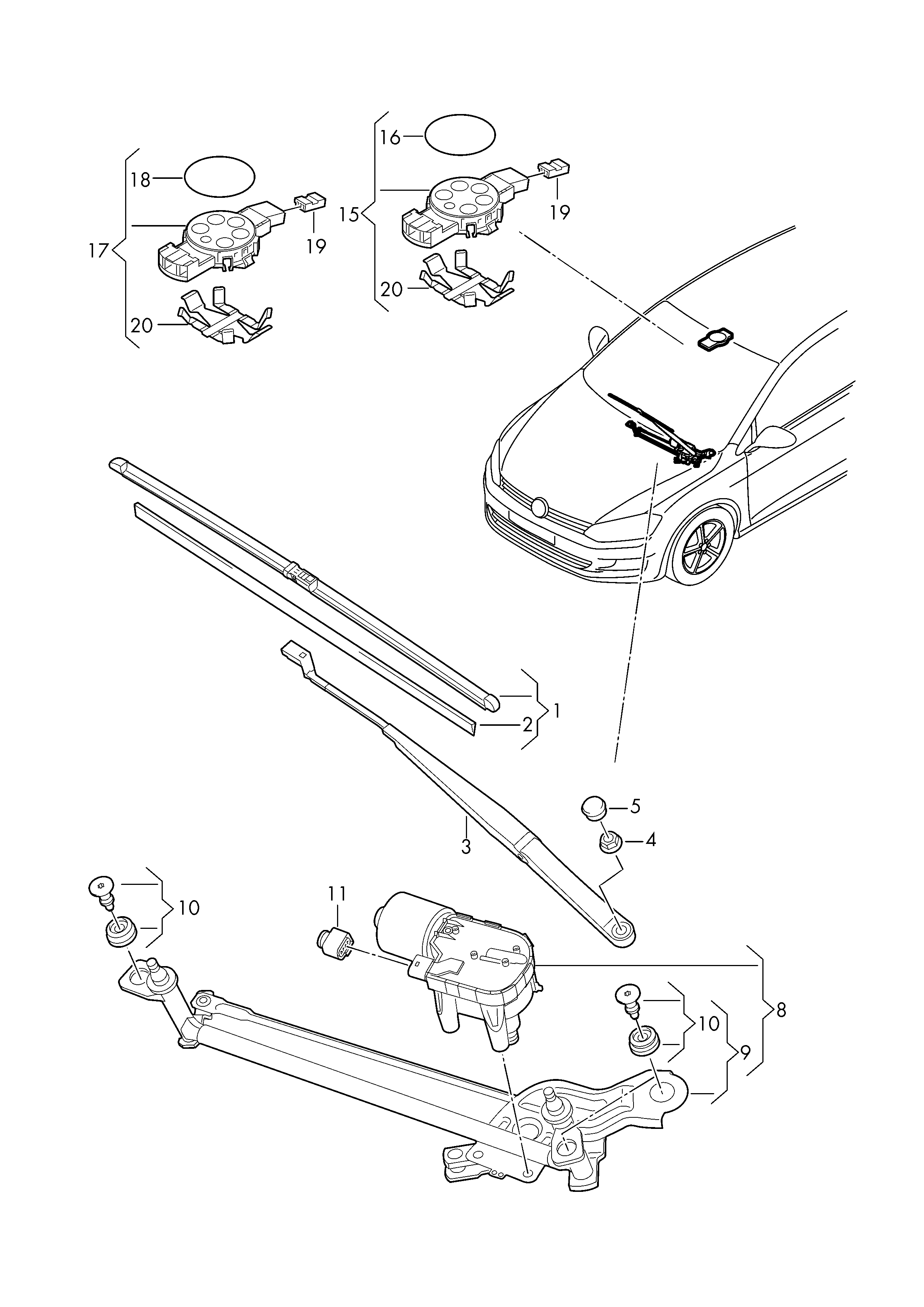 VAG 5G1 998 002 - щітки склоочисника autocars.com.ua