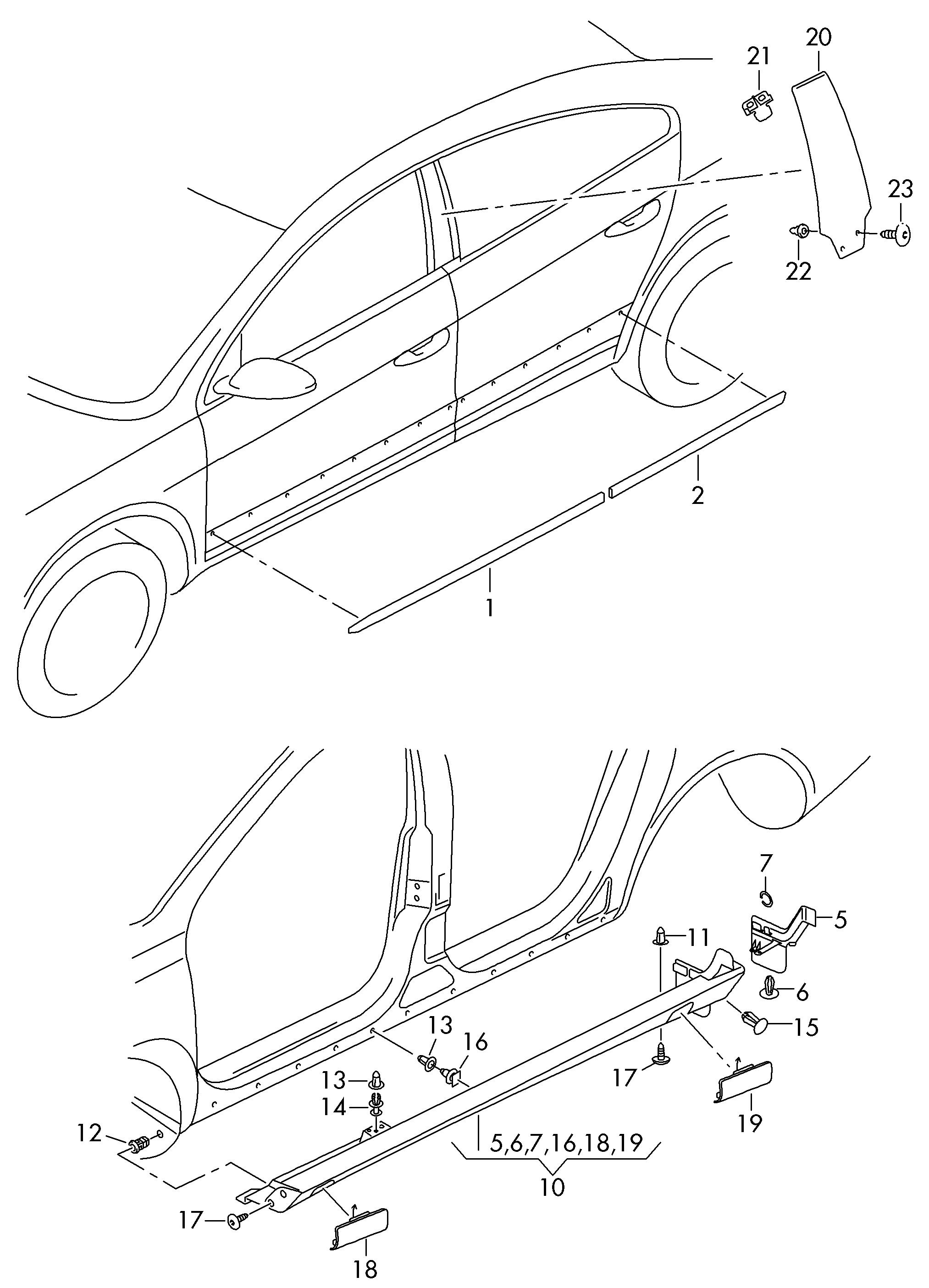 VW 3C0853934 - Зажим, молдинг / защитная накладка avtokuzovplus.com.ua