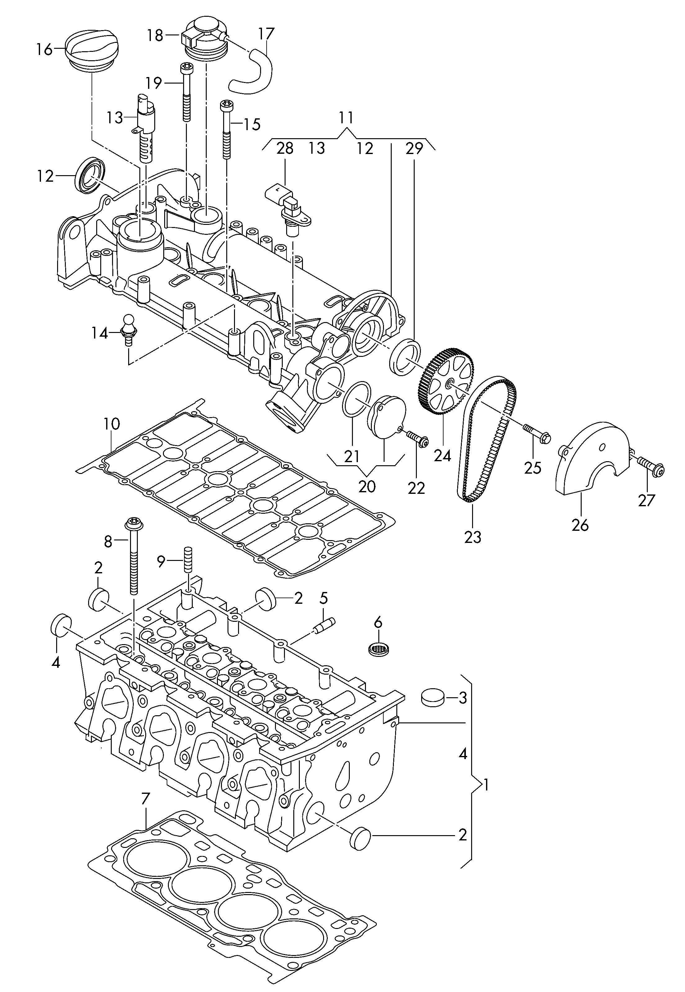 Seat 04E 103 111A - Крышка, распределительный вал avtokuzovplus.com.ua