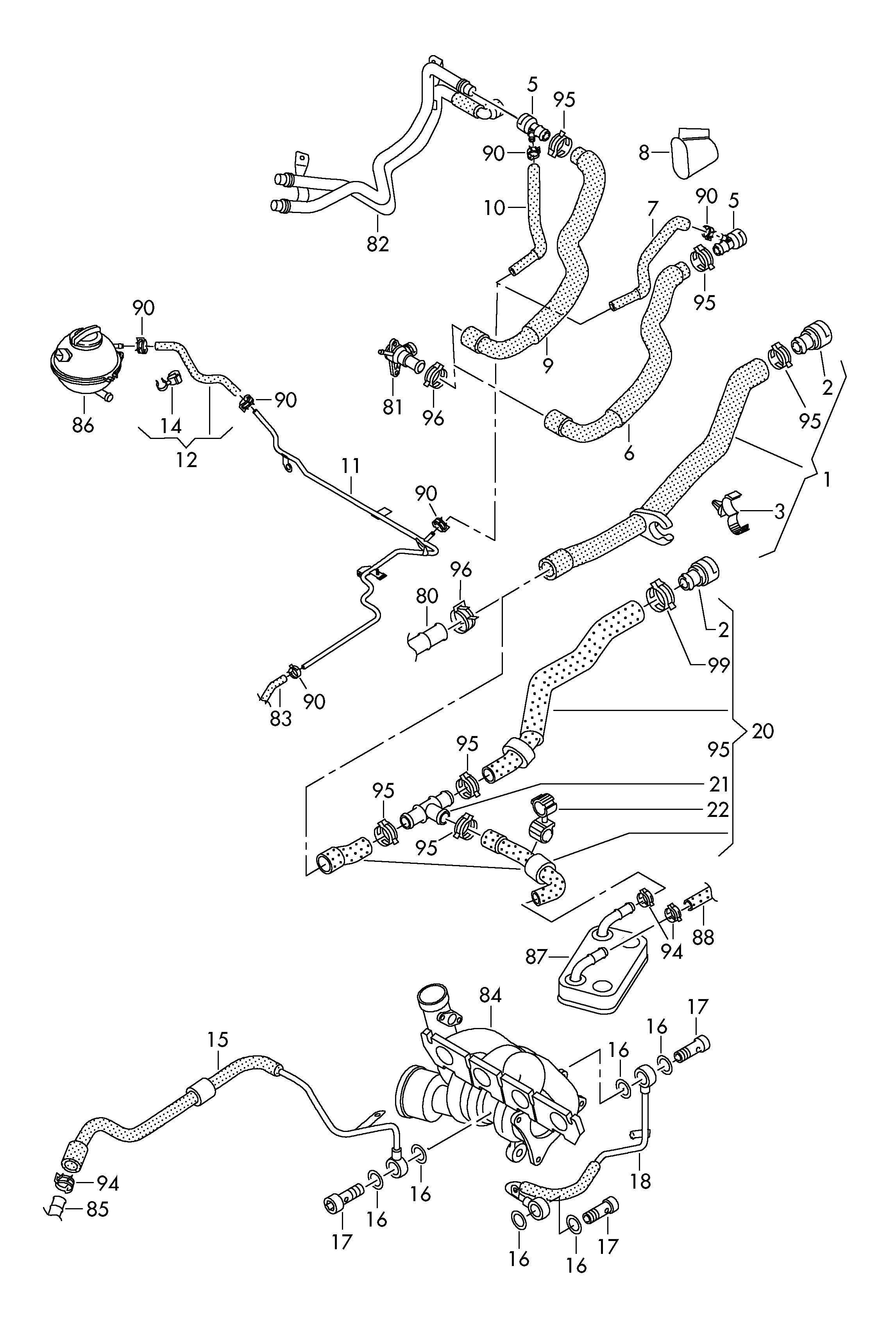 Seat 06J121075F - Трубка охлаждающей жидкости avtokuzovplus.com.ua