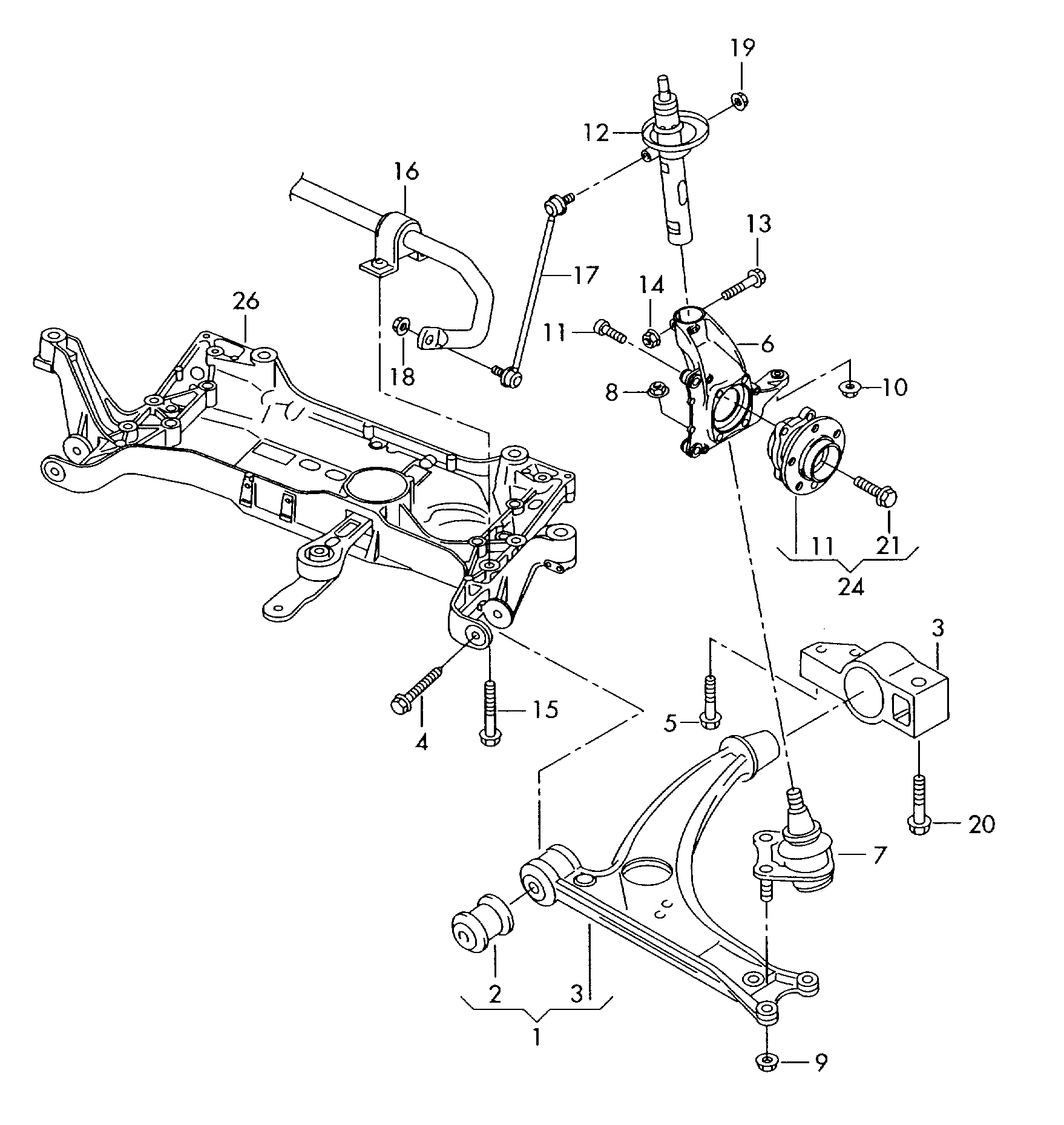 Seat 3C0 411 303 S - Втулка, стабілізатор autocars.com.ua