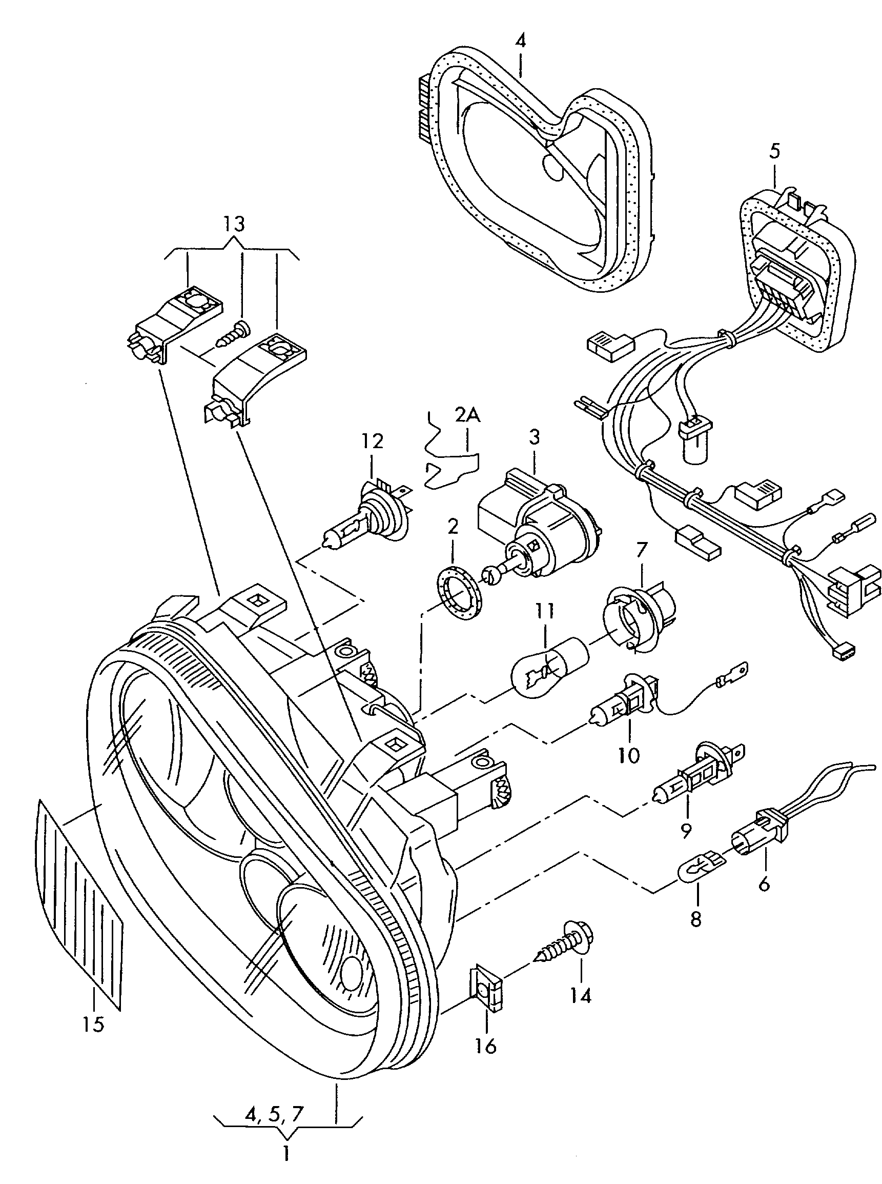 VAG 1J1941017B - Основная фара avtokuzovplus.com.ua