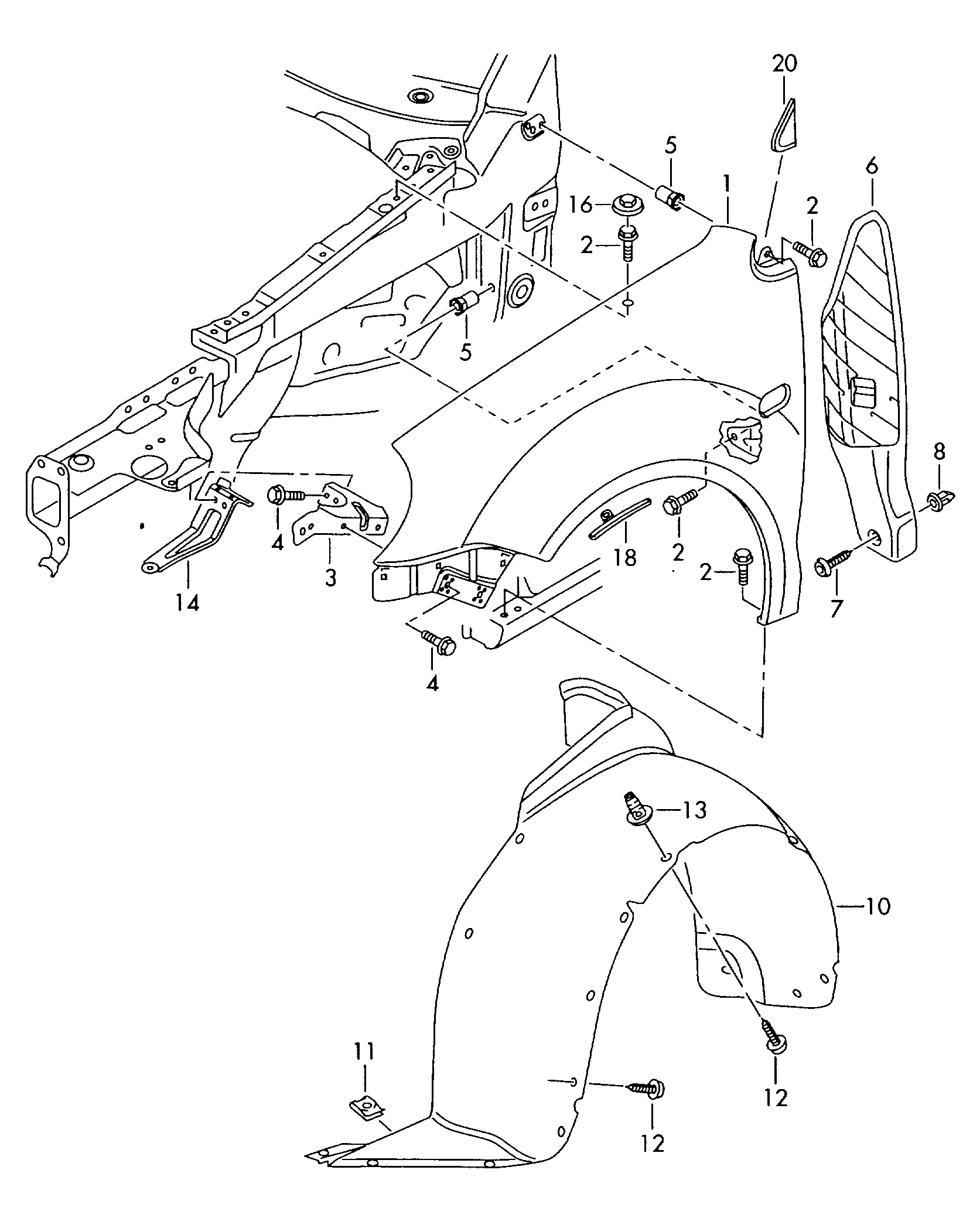 VAG 6Q0 821 105D - Крыло avtokuzovplus.com.ua