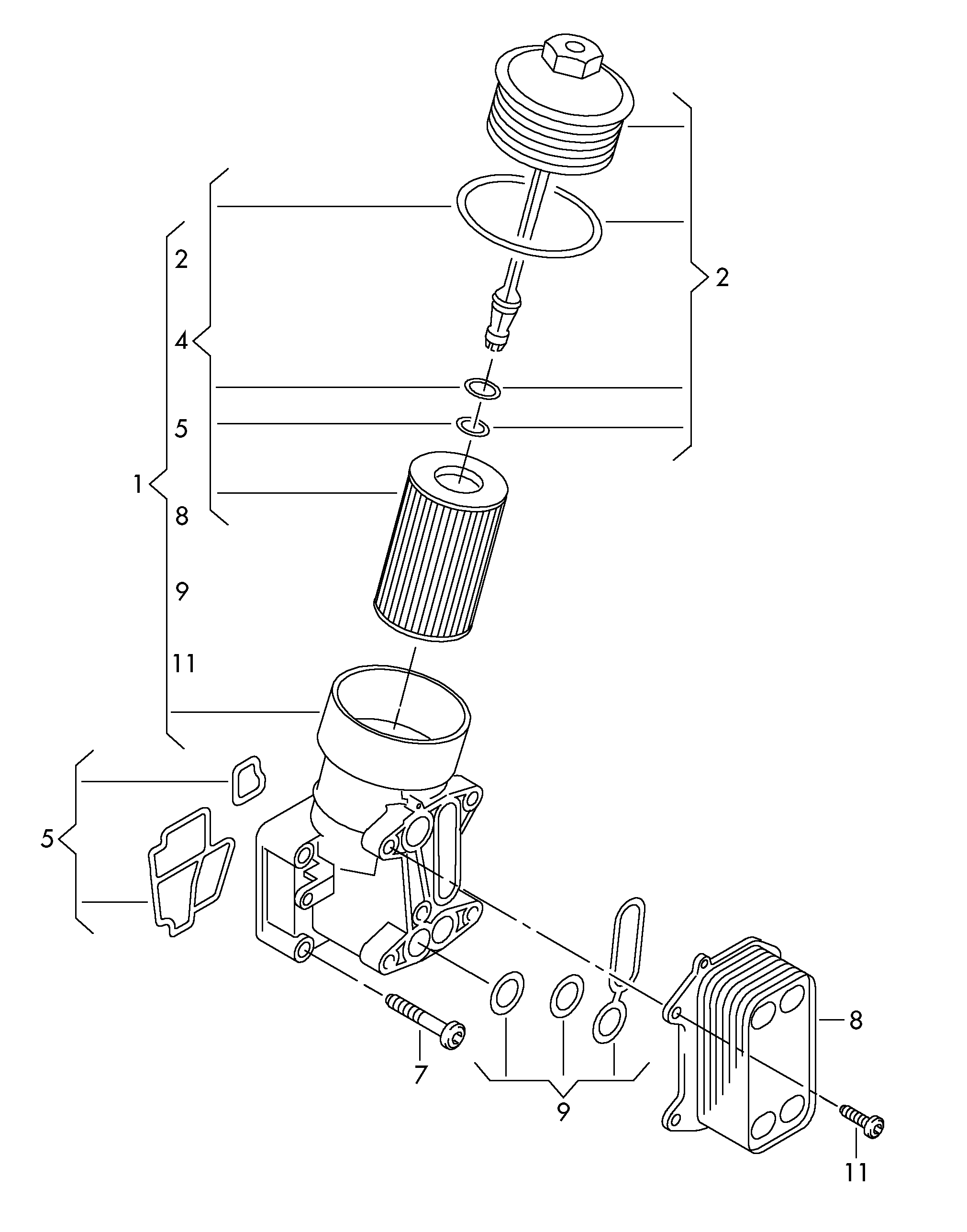 VW 03L 115 433 C - Кришка, корпус масляного фільтра autocars.com.ua