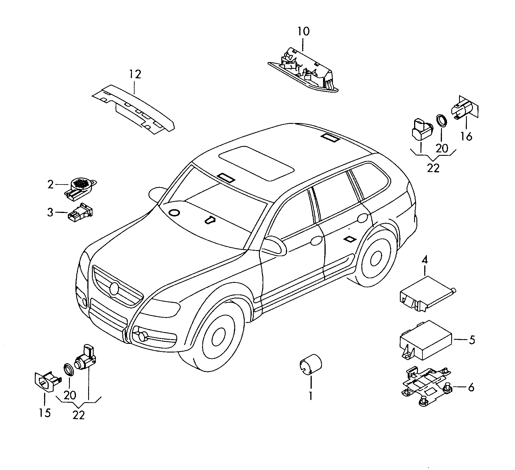VW 3D0 998 275 A - Датчик, система допомоги при парковці autocars.com.ua