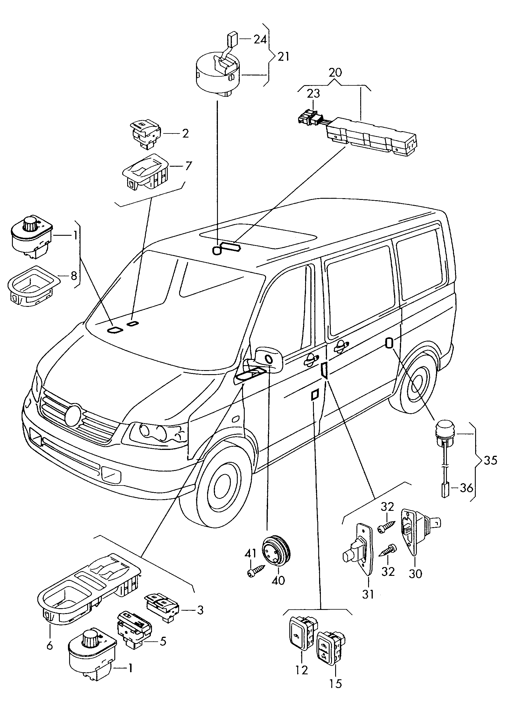 NTY EWS-VW-005 - Выключатель, стеклоподъемник autodnr.net