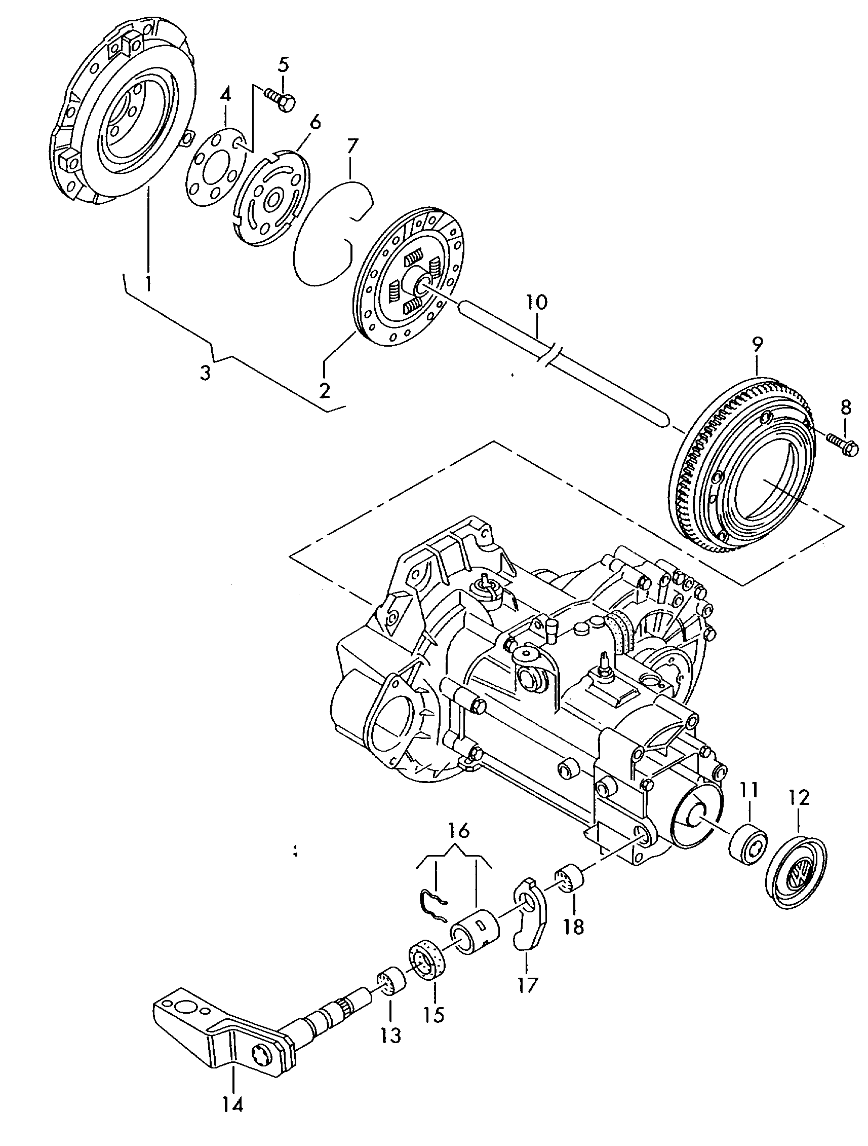 Skoda 038141025LX - Нажимной диск сцепления avtokuzovplus.com.ua