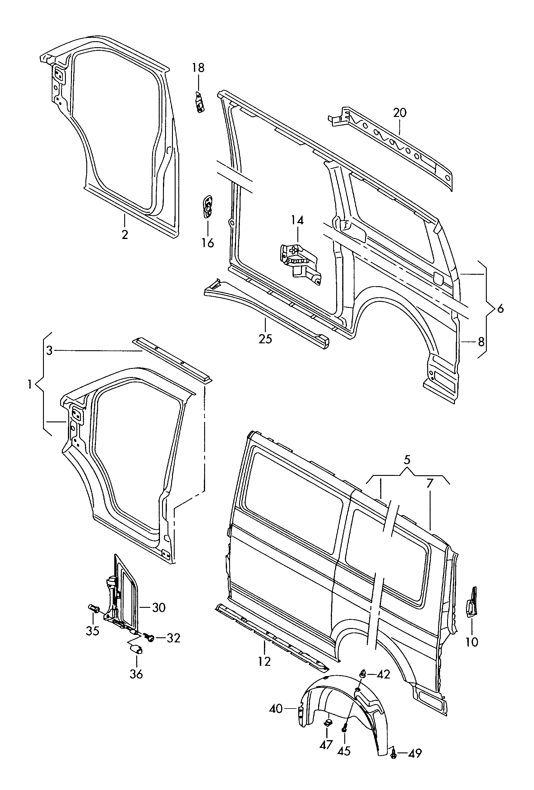 VAG 7H1809843A - Боковина avtokuzovplus.com.ua