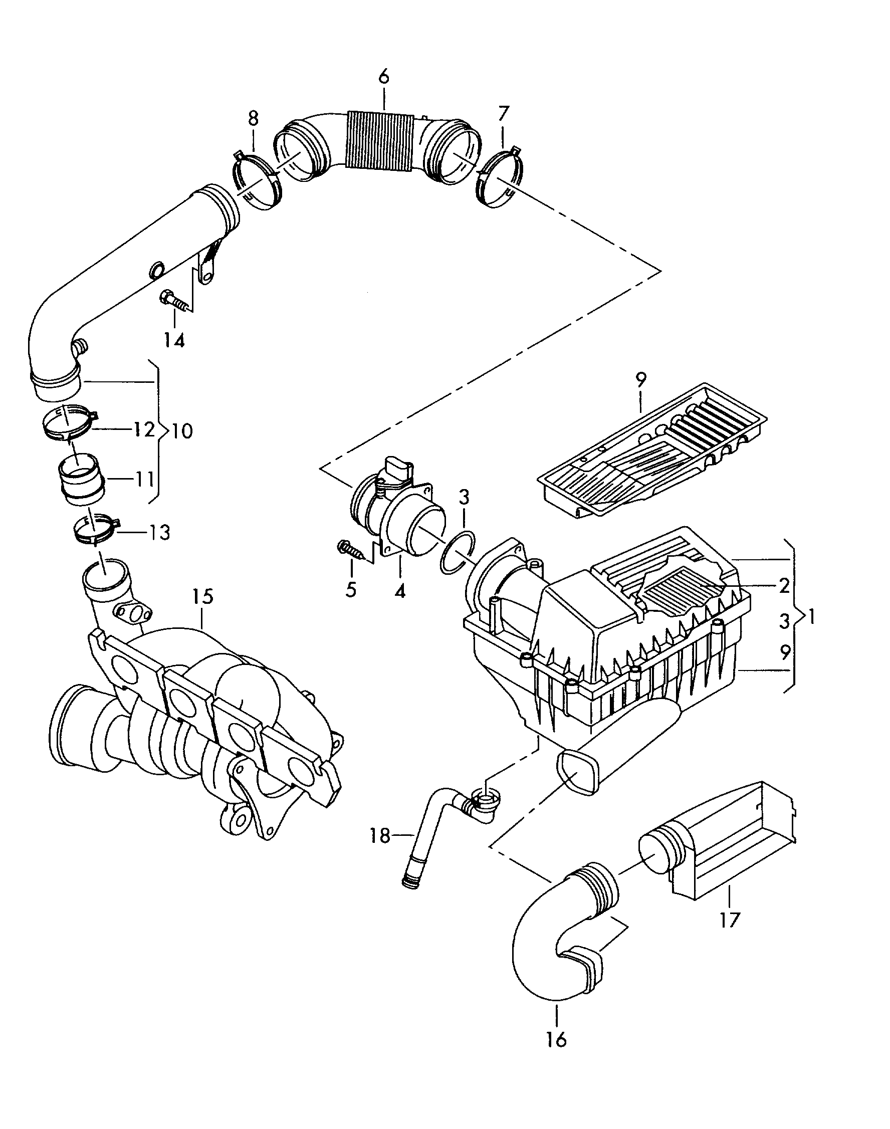 Seat 1K0129654AR - Трубка, нагнетание воздуха avtokuzovplus.com.ua