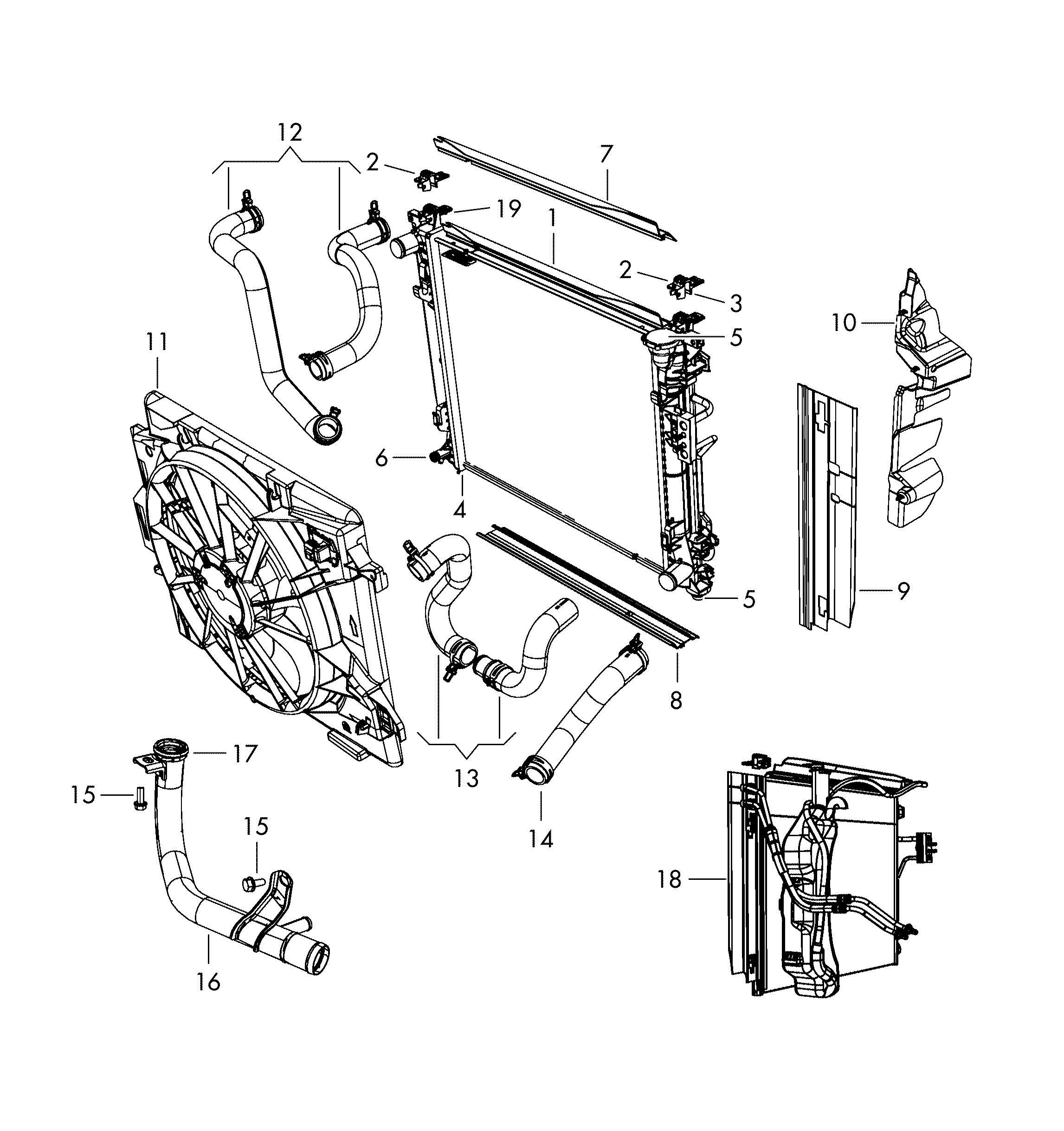 Chrysler 7B0121251B - Радіатор, охолодження двигуна autocars.com.ua