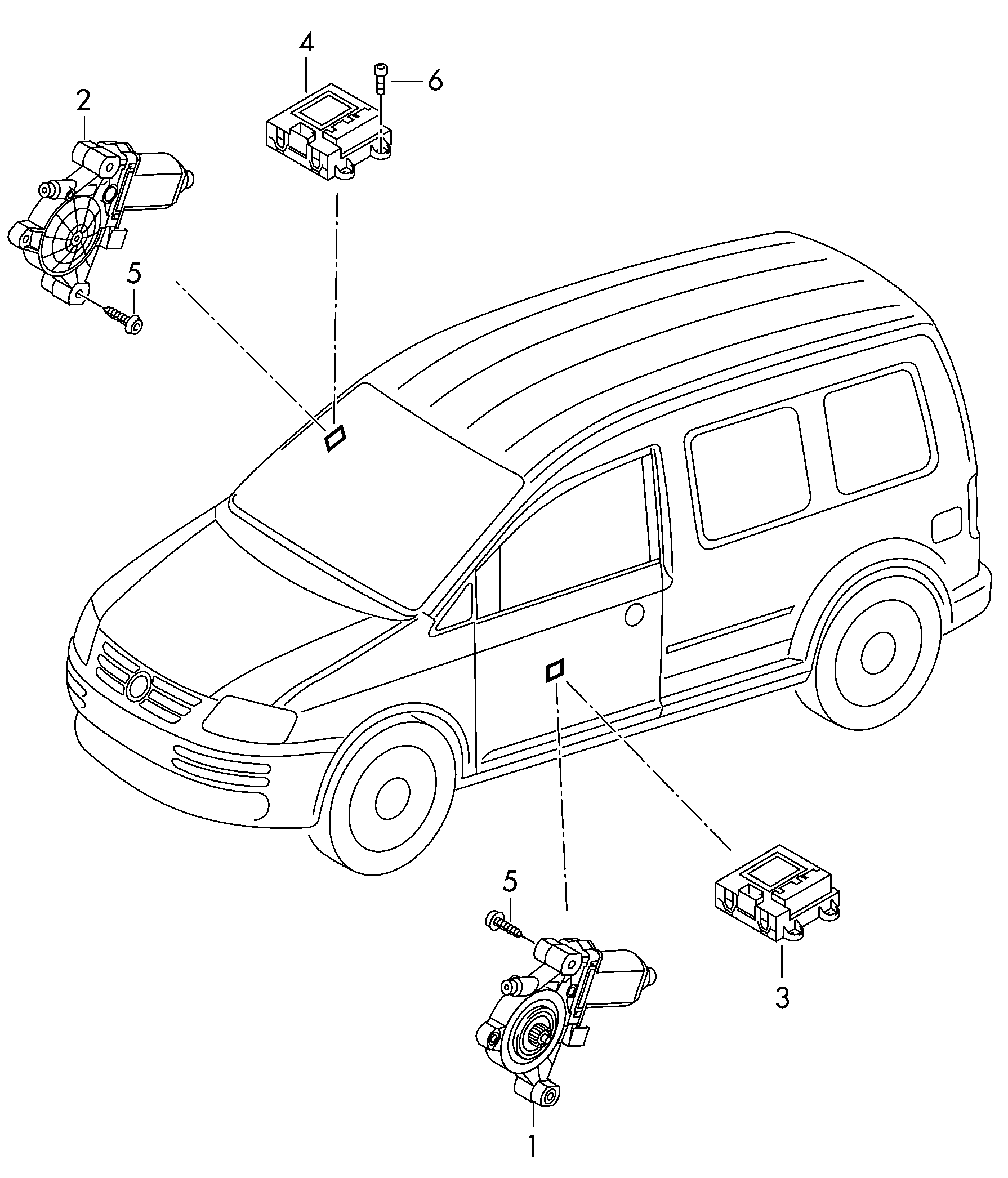 VAG 1T0 959 702 S - Електродвигун, склопідйомник autocars.com.ua