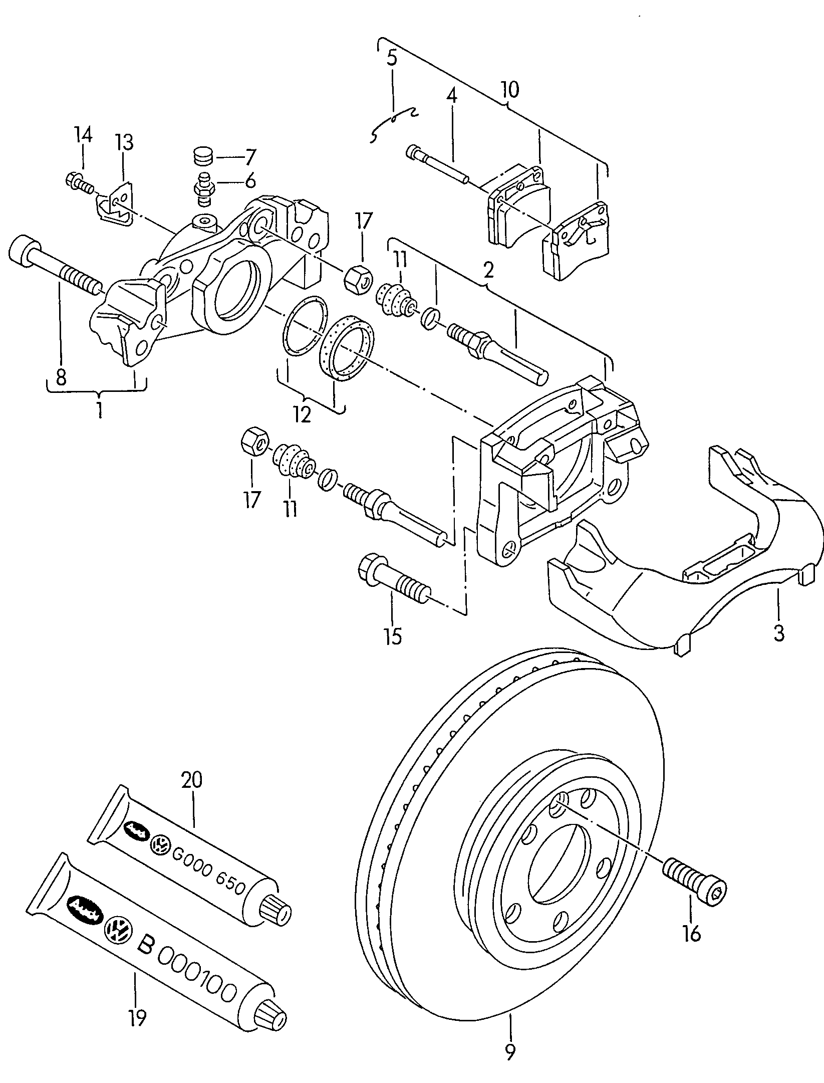 Zekkert BS-2992 - Колодки торм. диск. передн. VW Transporter IV 90- autodnr.net