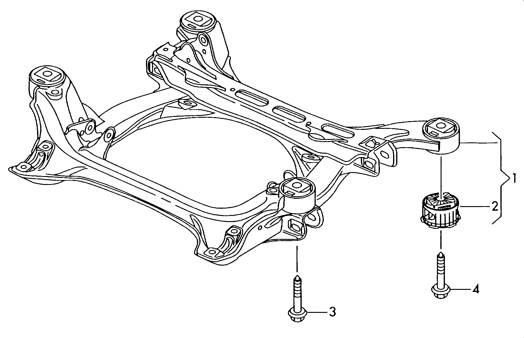 VAG 7L0499030R - Допоміжна рама / агрегат опори autocars.com.ua